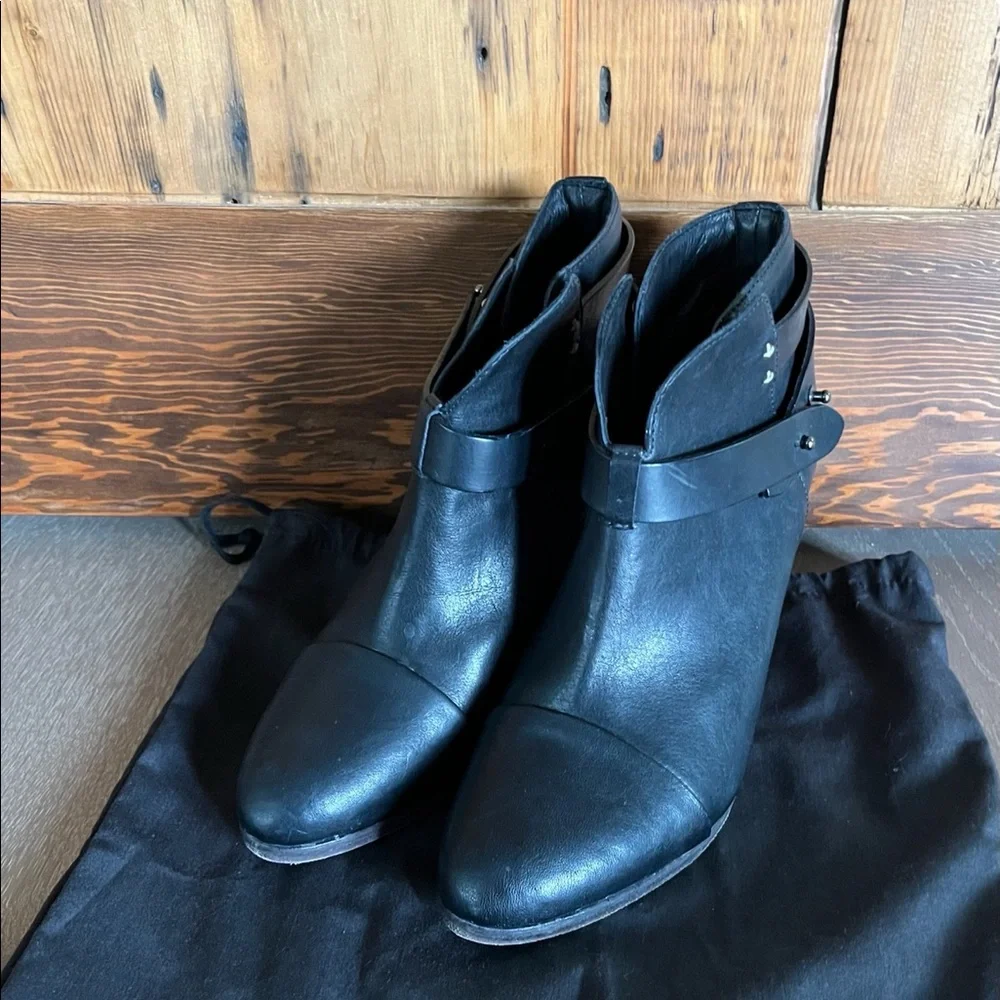 Rag & Bone Black Leather Ankle Boots - excellent condition - Picture 4 of 5